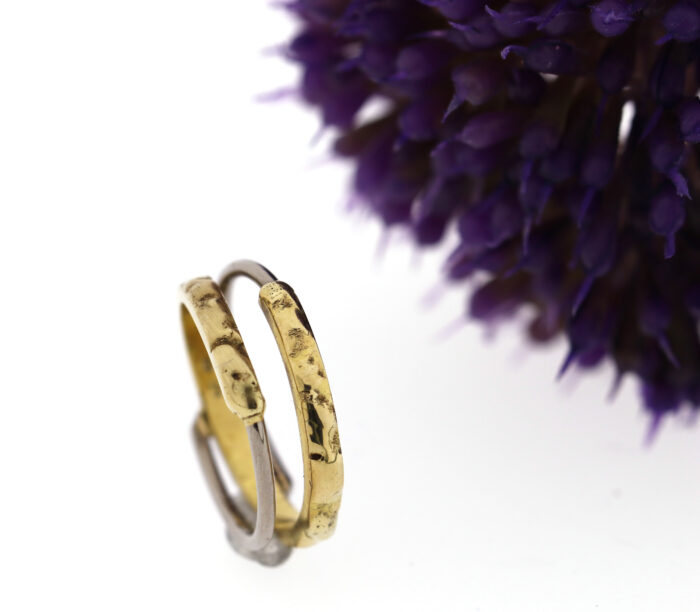 Geelgouden ring met palladium